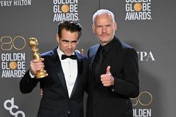 Colin Farrell (til vinstri) var viðstaddur Golden Globe-hátíðina en gat ekki mætt á Critics Choice-hátíðina …