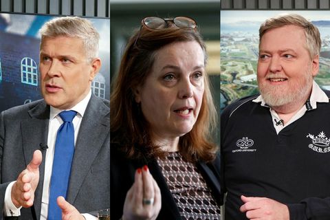 Bjarni Benediktsson, Svandís Svavarsdóttir og Sigmundur Davíð Gunnlaugsson.