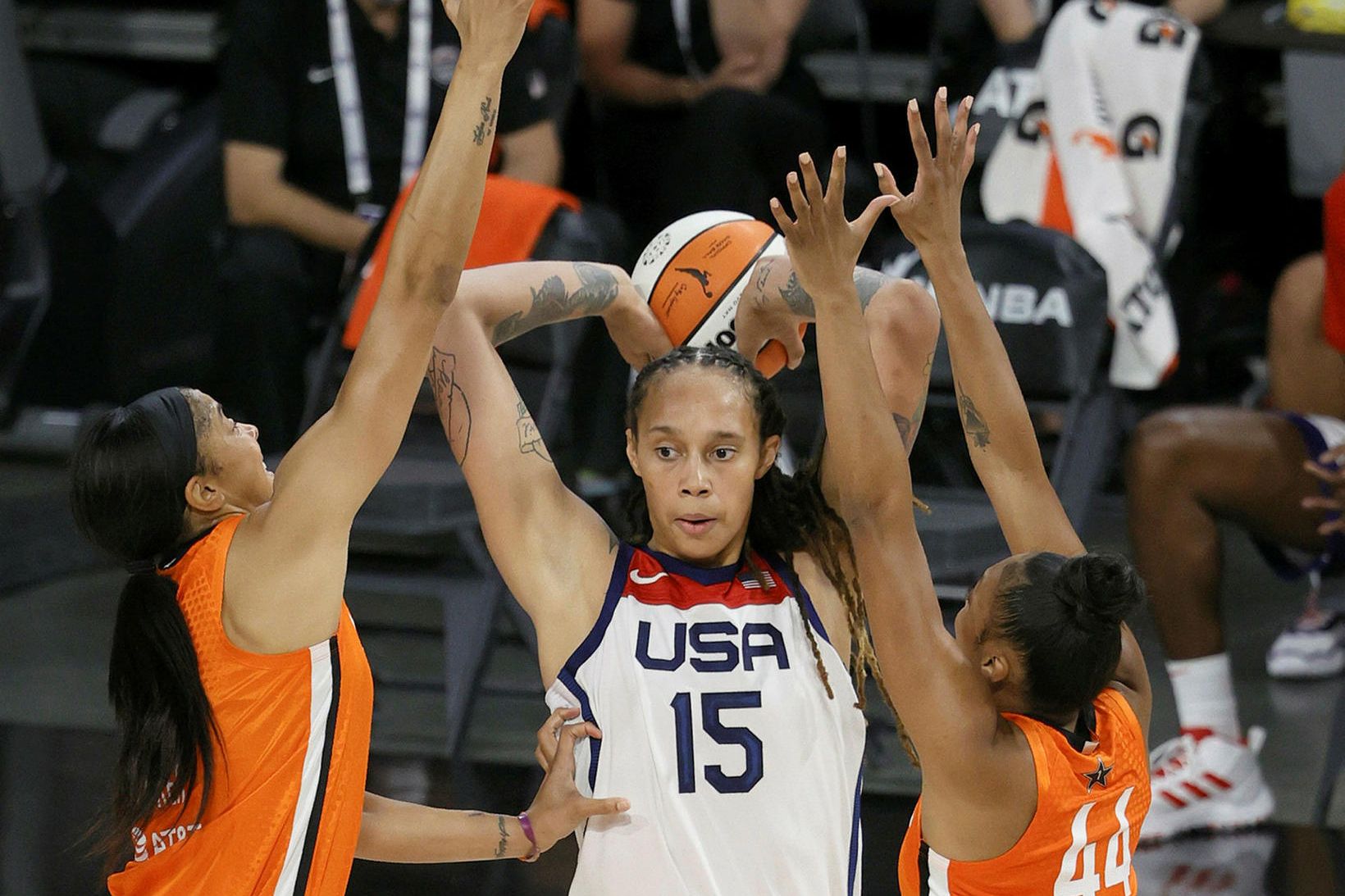 Brittney Griner í leik með bandaríska landsliðinu.