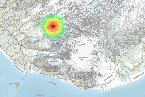 Skjálftinn mældist 3,5 að stærð.