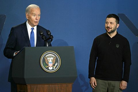 Joe Biden hefur sýnt Úkraínu mikinn stuðning í baráttu þeirra við Rússland.
